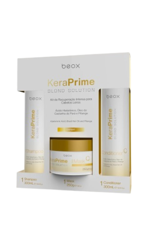 Beox KeraPrime Blonde Solution Home Care Shampoo 300ML+ Conditioner 300ML + Mask 250G